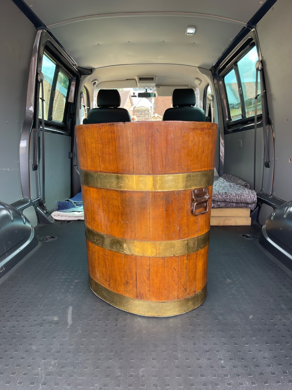 Teak coopered barrel View II