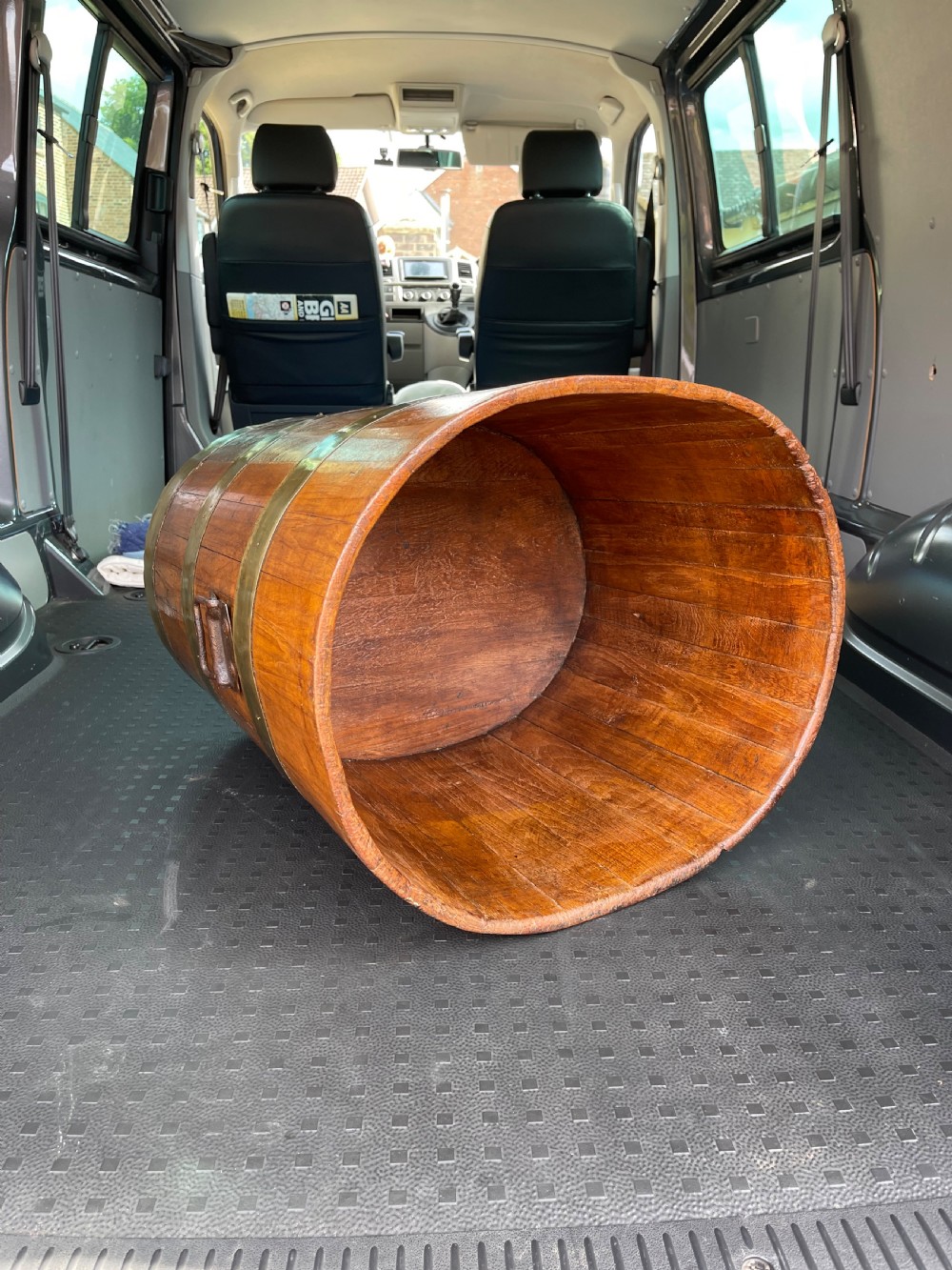 Teak coopered barrel View III