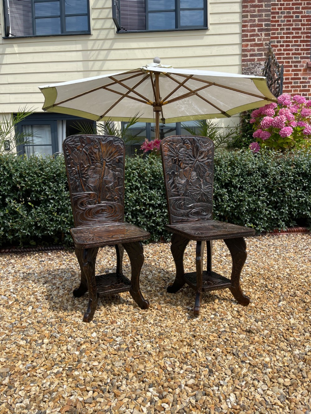 Pair of Liberty’s hall chairs 