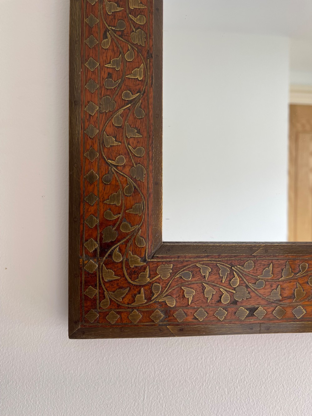 Brass inlaid Hoshiarpur mirror View II