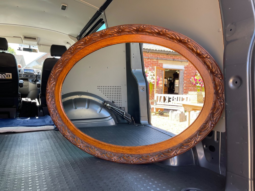 Large oak mirror 