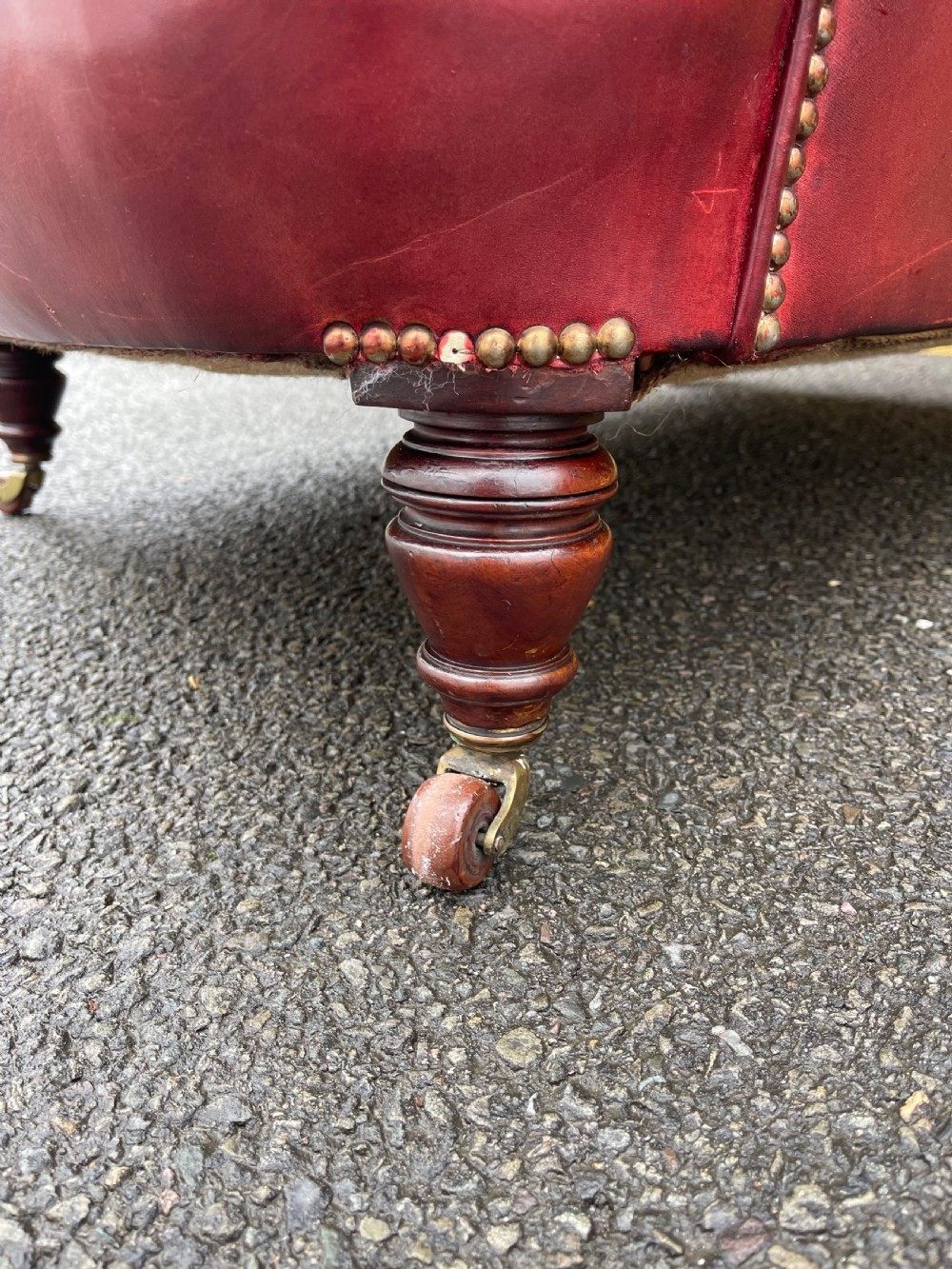 Deep seated leather armchair  View II