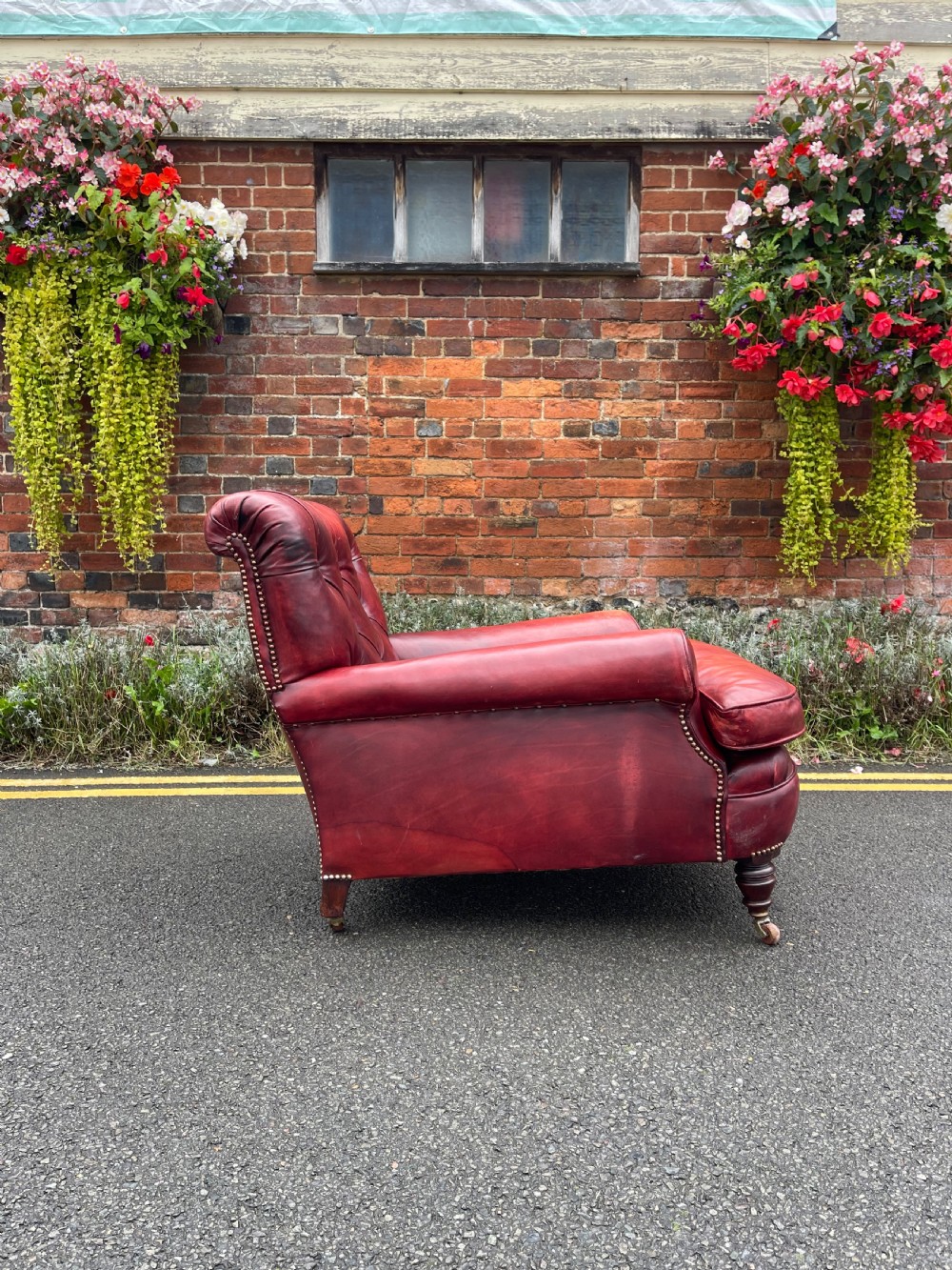 Deep seated leather armchair  View III