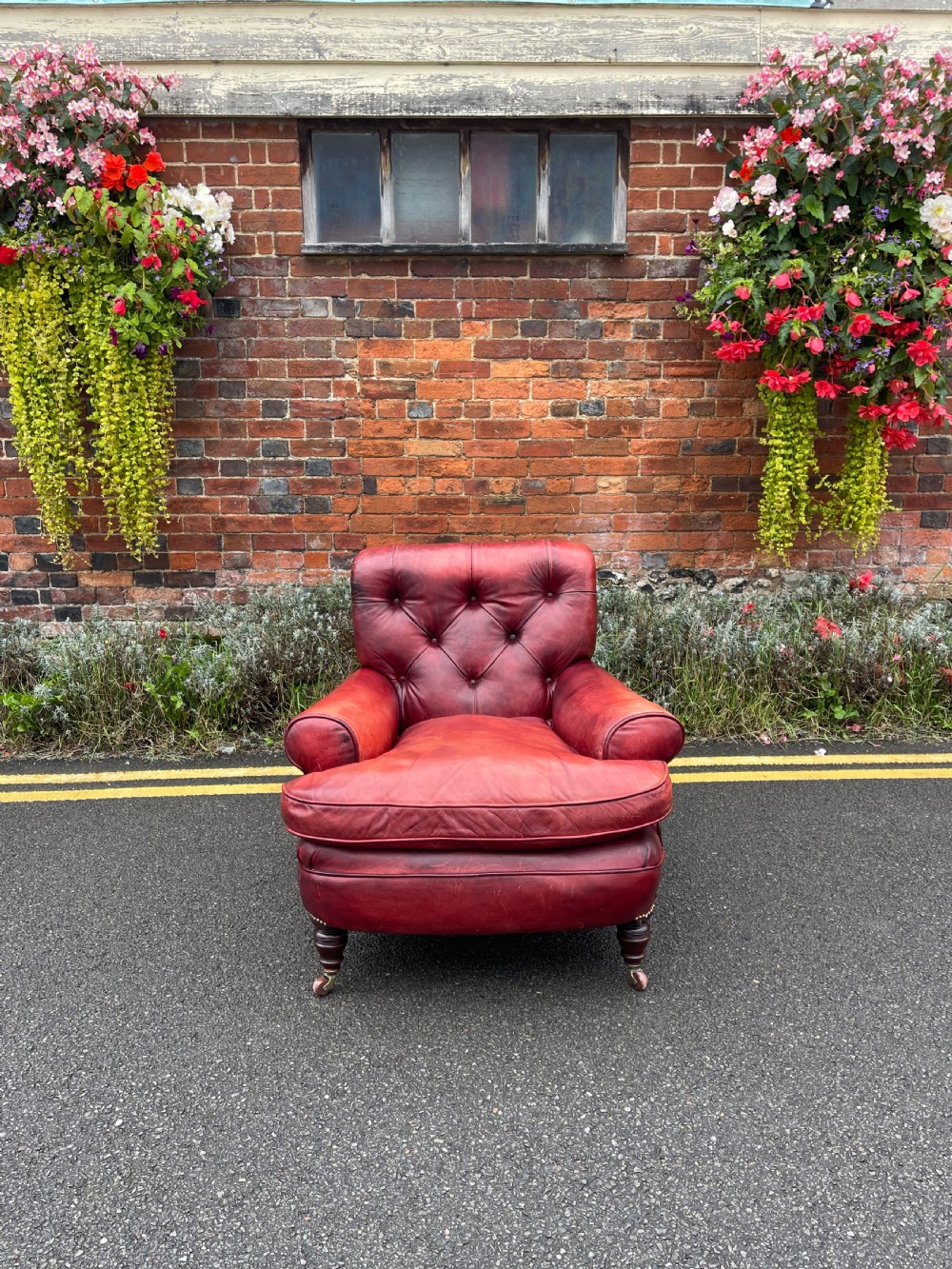 Deep seated leather armchair  View IV
