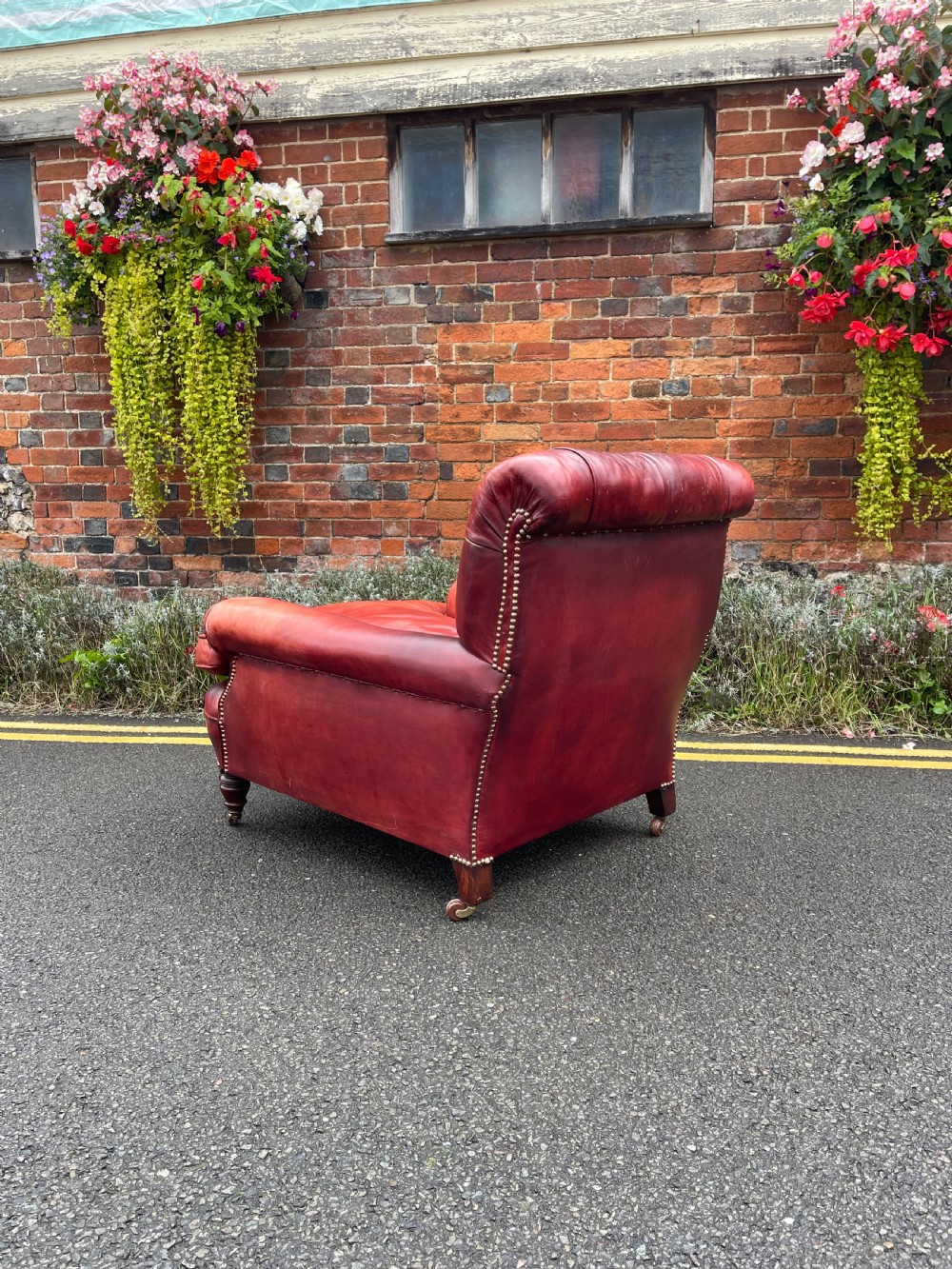 Deep seated leather armchair  View VI