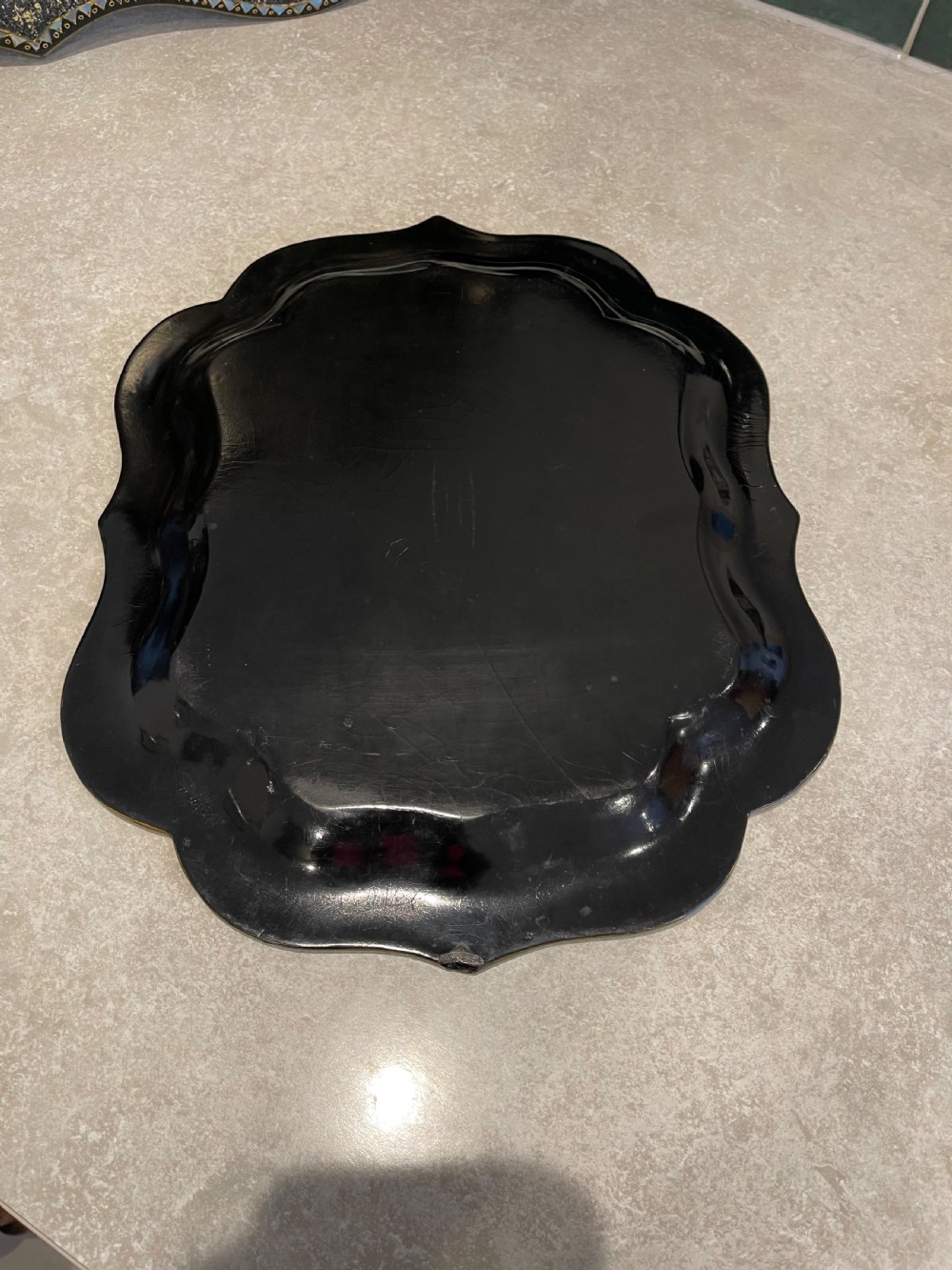 Set of three papier mache trays View VI
