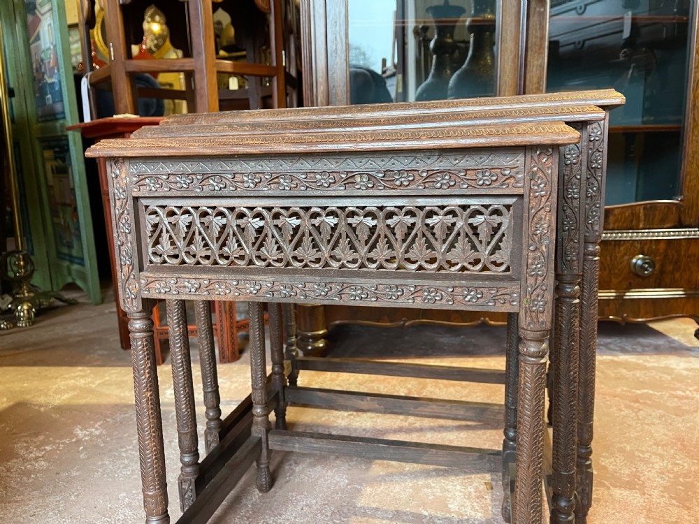 Nest of three Kashmiri tables View II