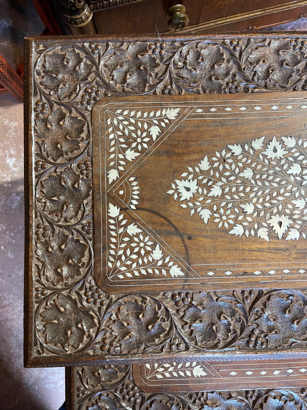 Nest of three Kashmiri tables View III
