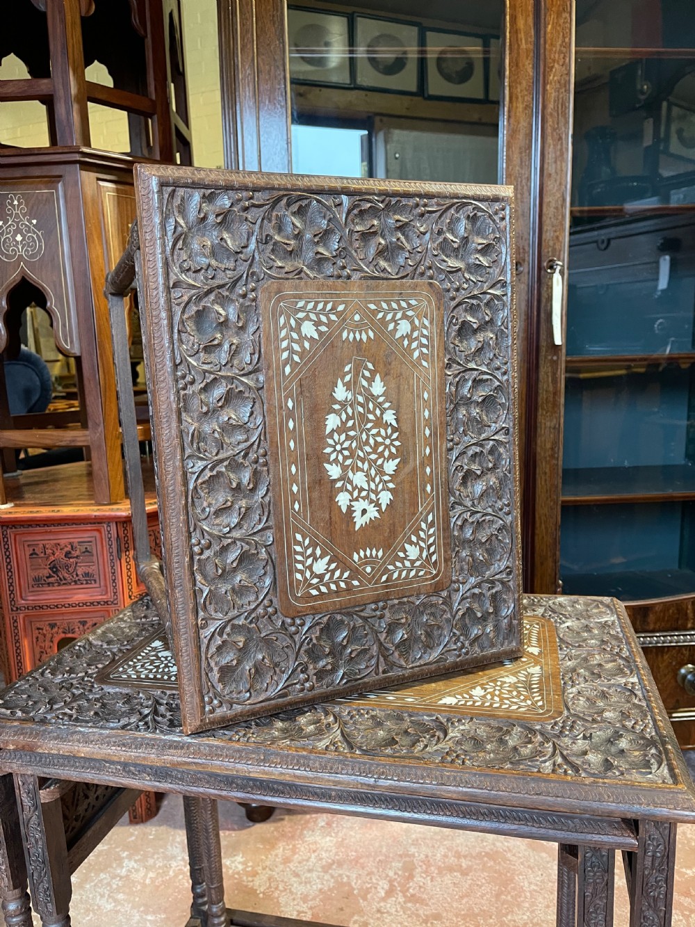 Nest of three Kashmiri tables View IV