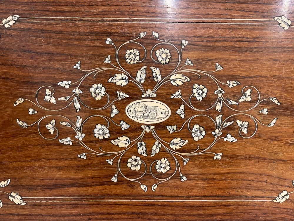 Indian bone inlaid tray View II