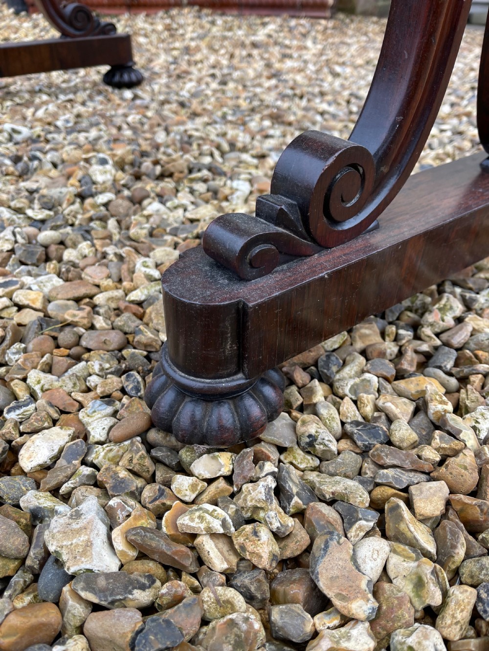 William IV rosewood sofa table  View V