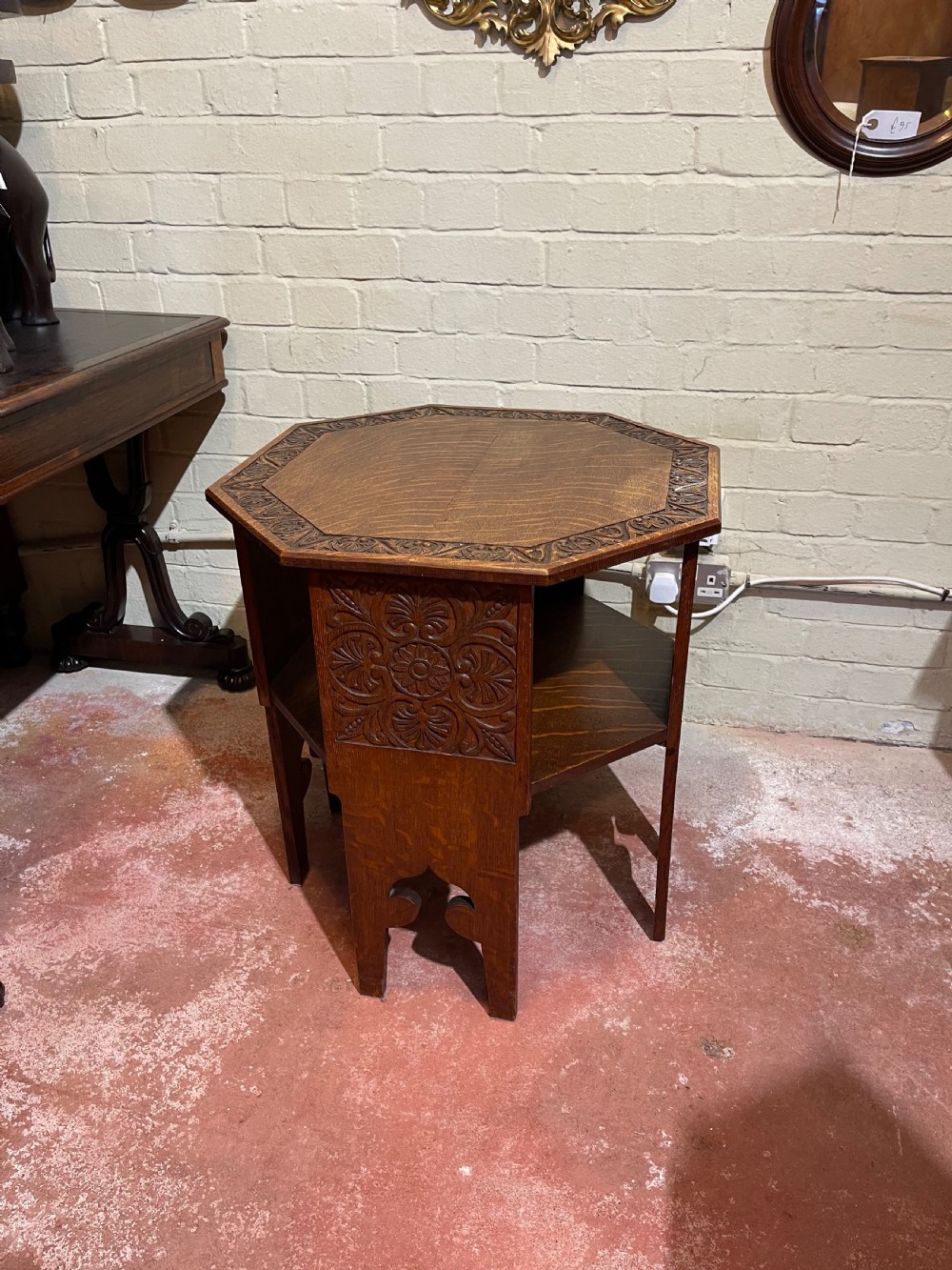 Oak book table
