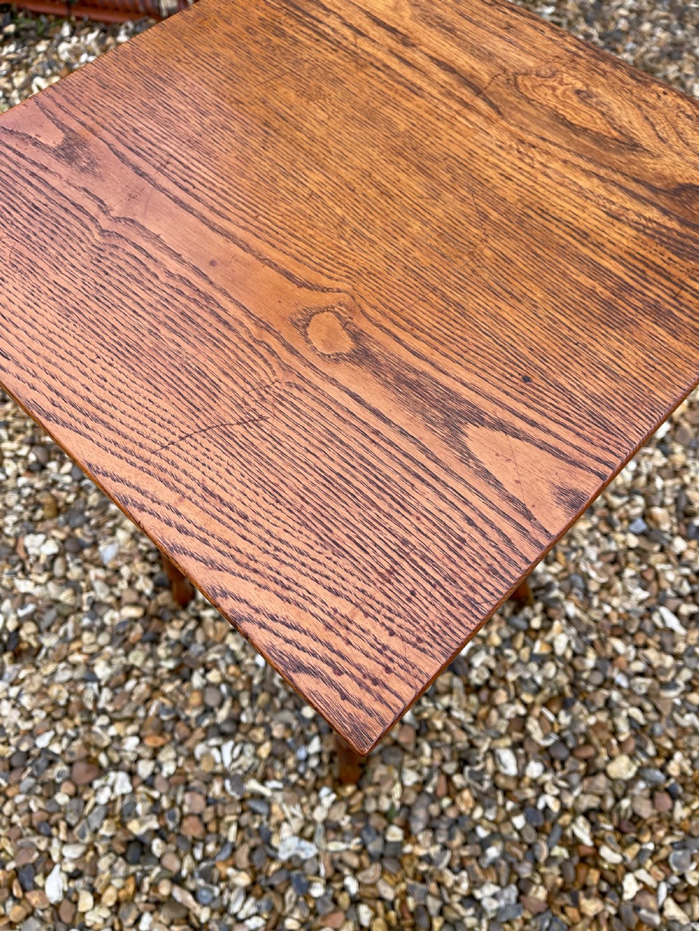 Oak two tier table  View III