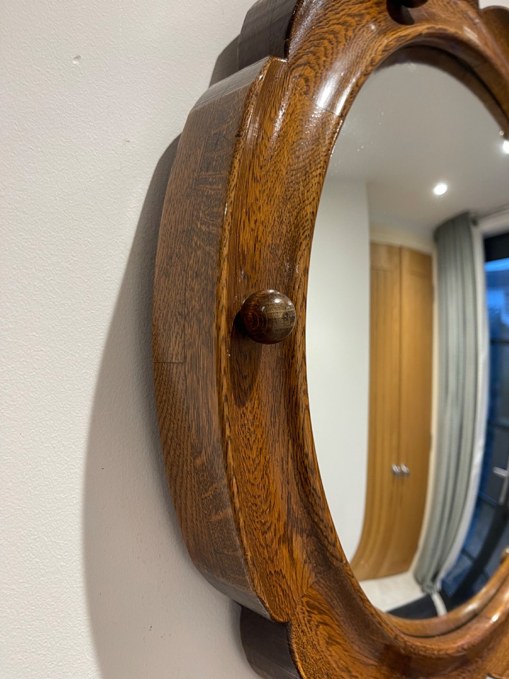 Heals type oak convex mirror  View II