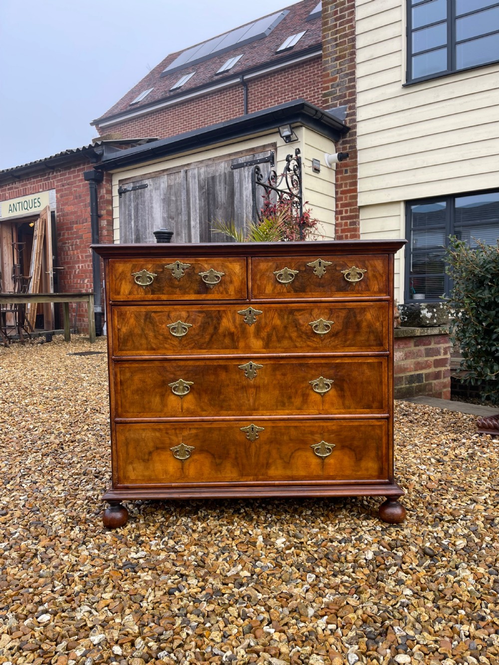 Queen Anne style walnut chest