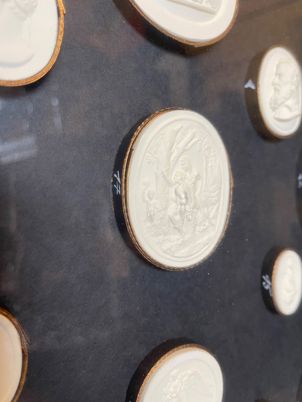 Framed plaster intaglios View II
