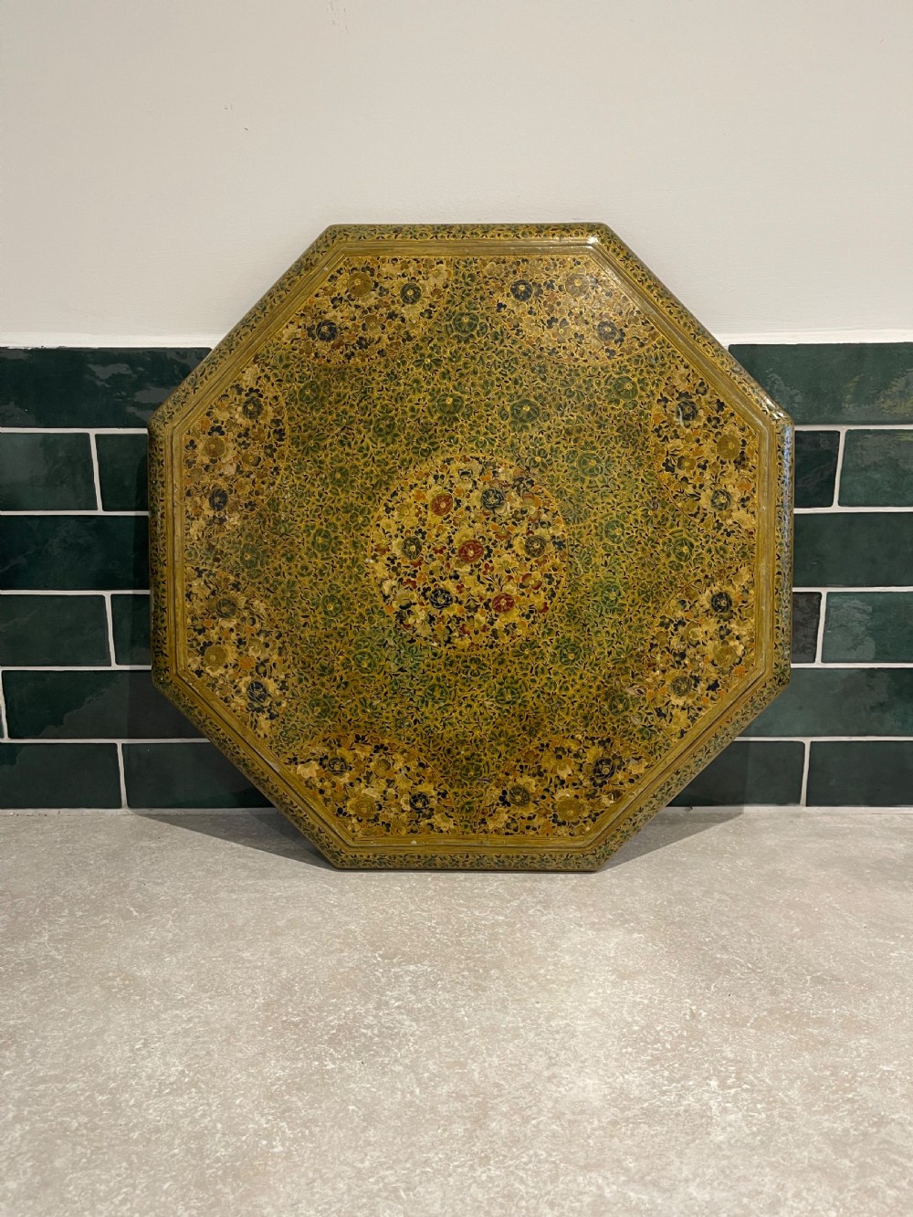 Kashmiri polychrome decorated table View II