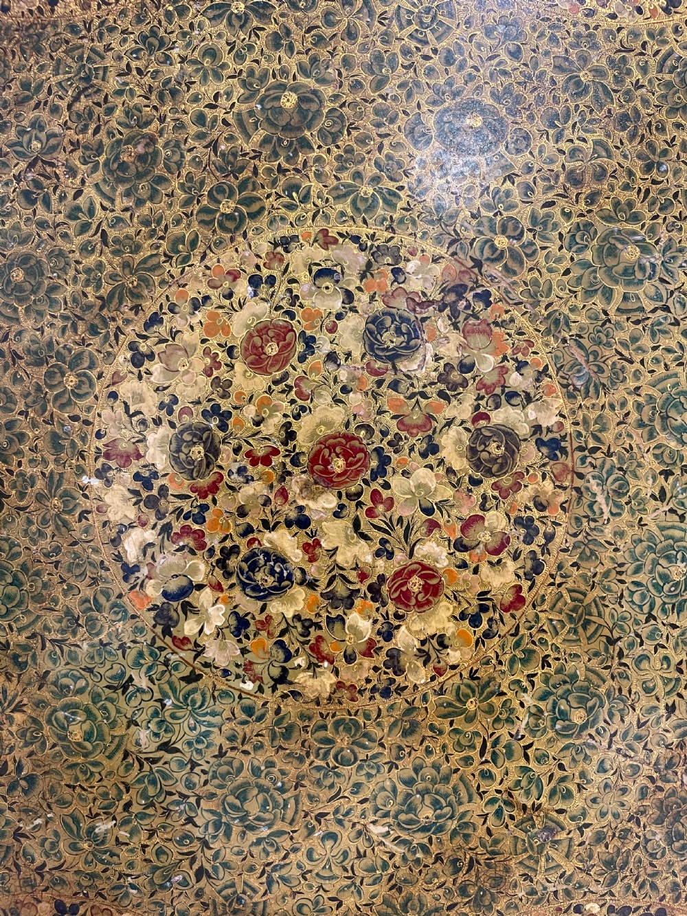 Kashmiri polychrome decorated table View III