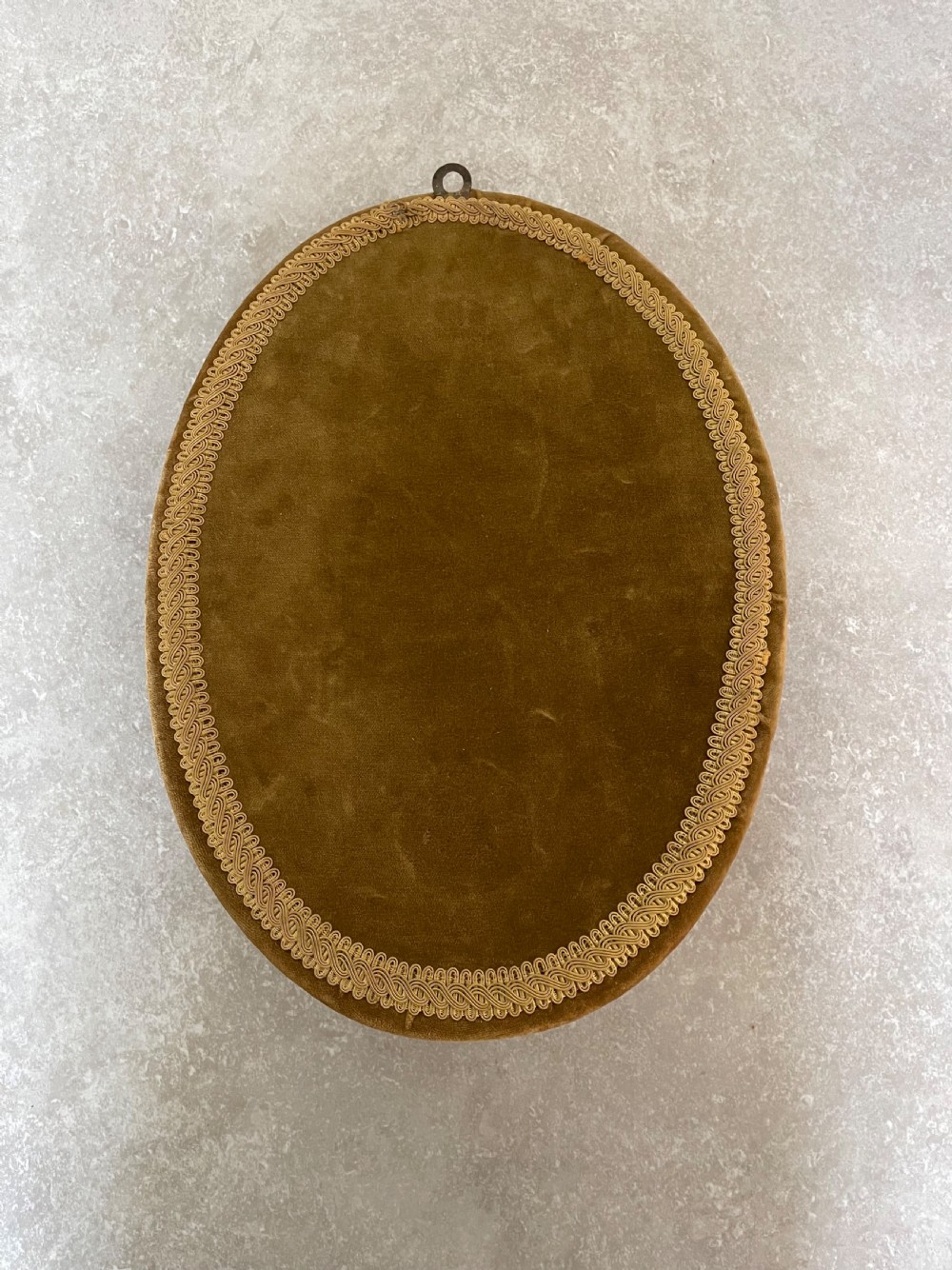 Velvet framed mirror with candle sconce.  View II