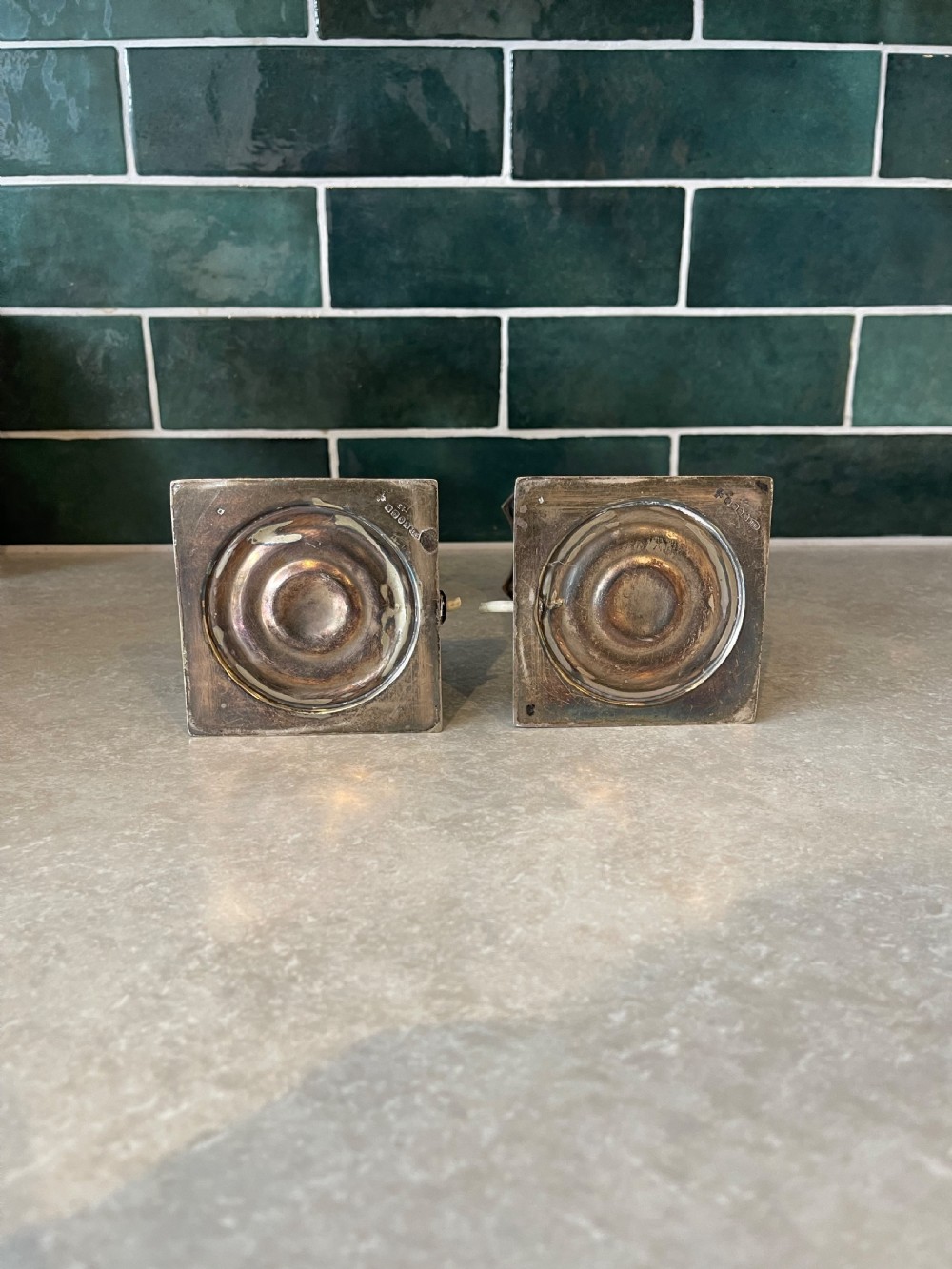 Pair of Corinthian column lamps  View II