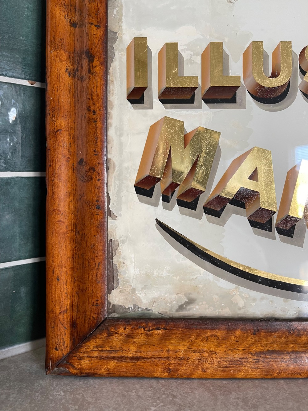 Nineteenth century reverse painted sign View II
