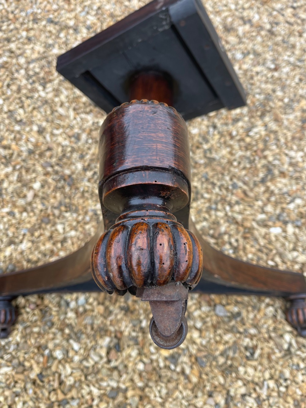 Regency period rosewood pedestal table  View V