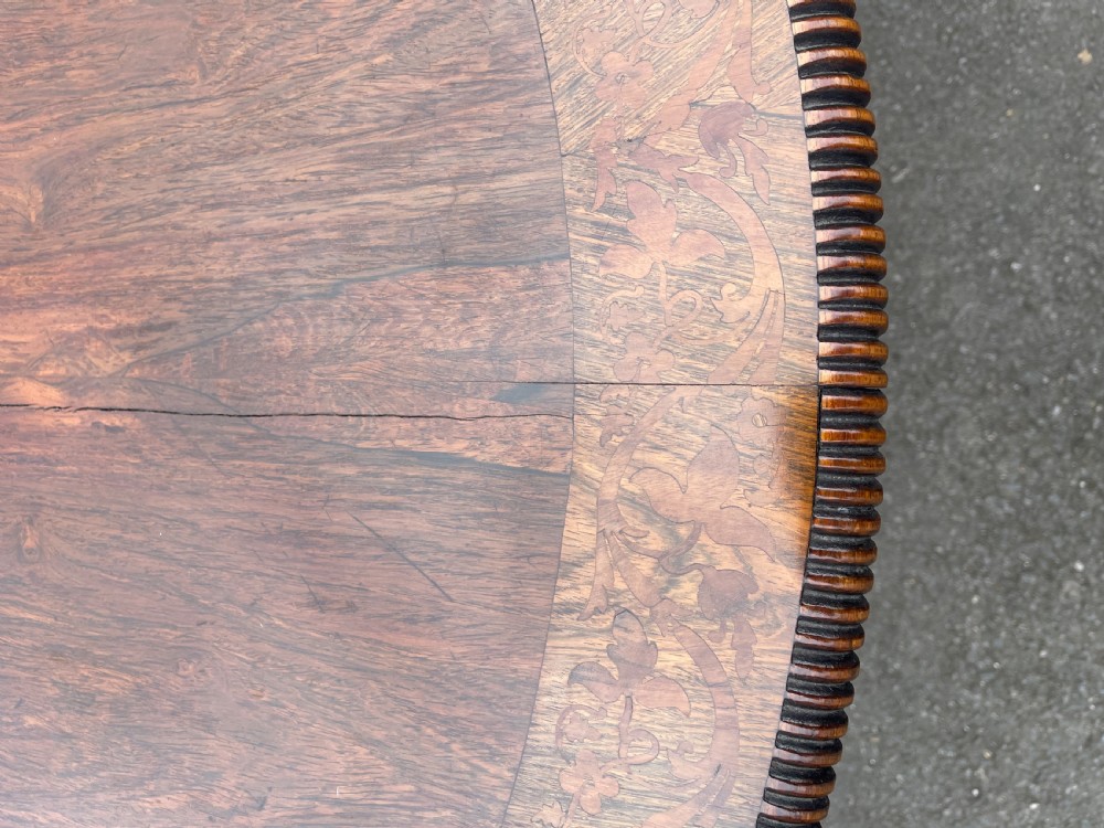 Regency period rosewood pedestal table  View VI