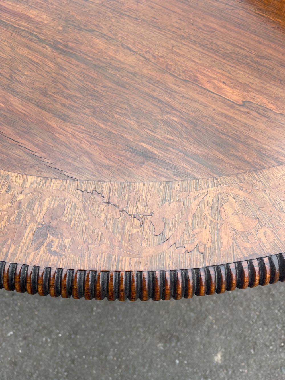 Regency period rosewood pedestal table  View XI