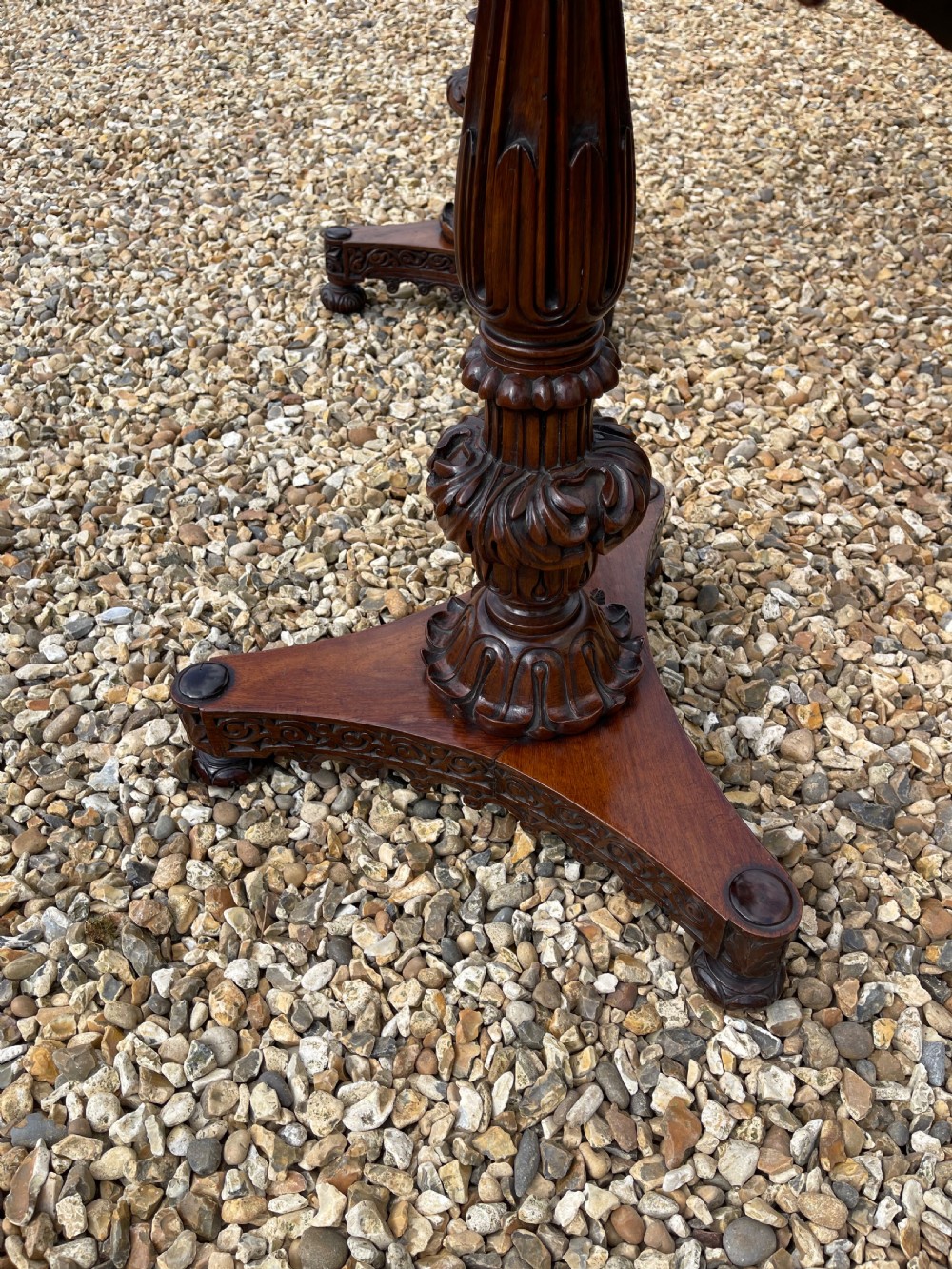 Matched pair of Anglo Indian Padauk tables  View VI