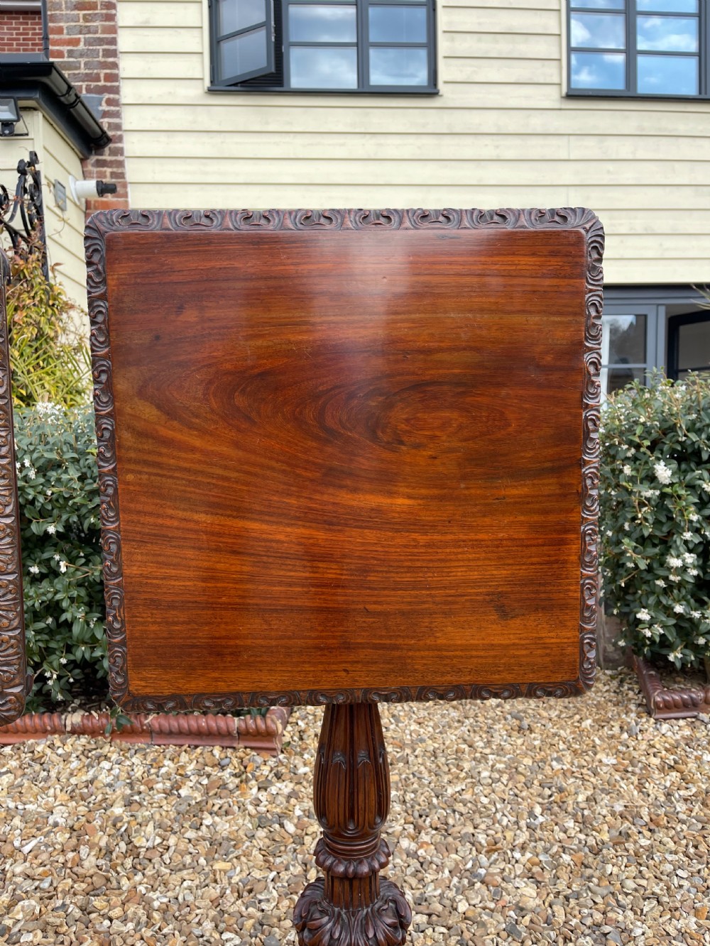 Matched pair of Anglo Indian Padauk tables  View IX