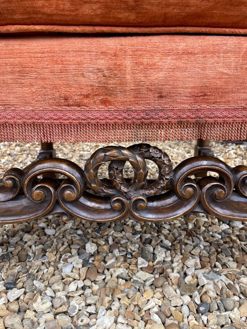 Pair of large walnut armchairs  View V