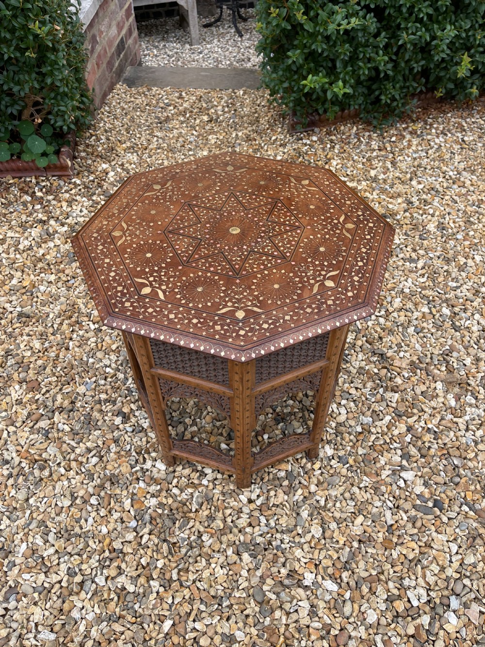 Brass inlaid Hoshiarpur table 