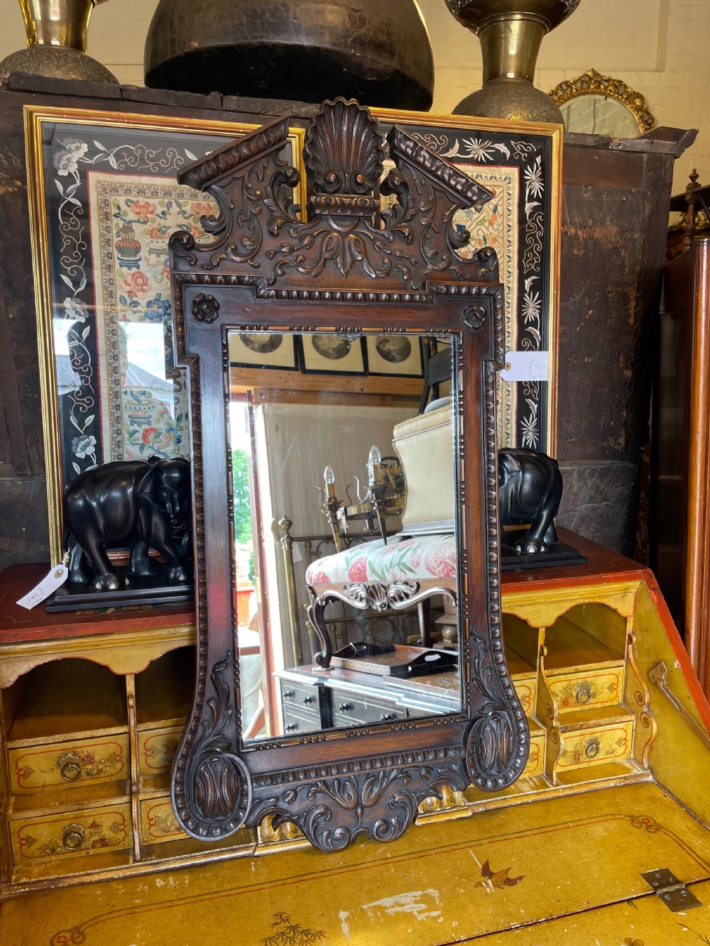 Georgian style mahogany mirror 