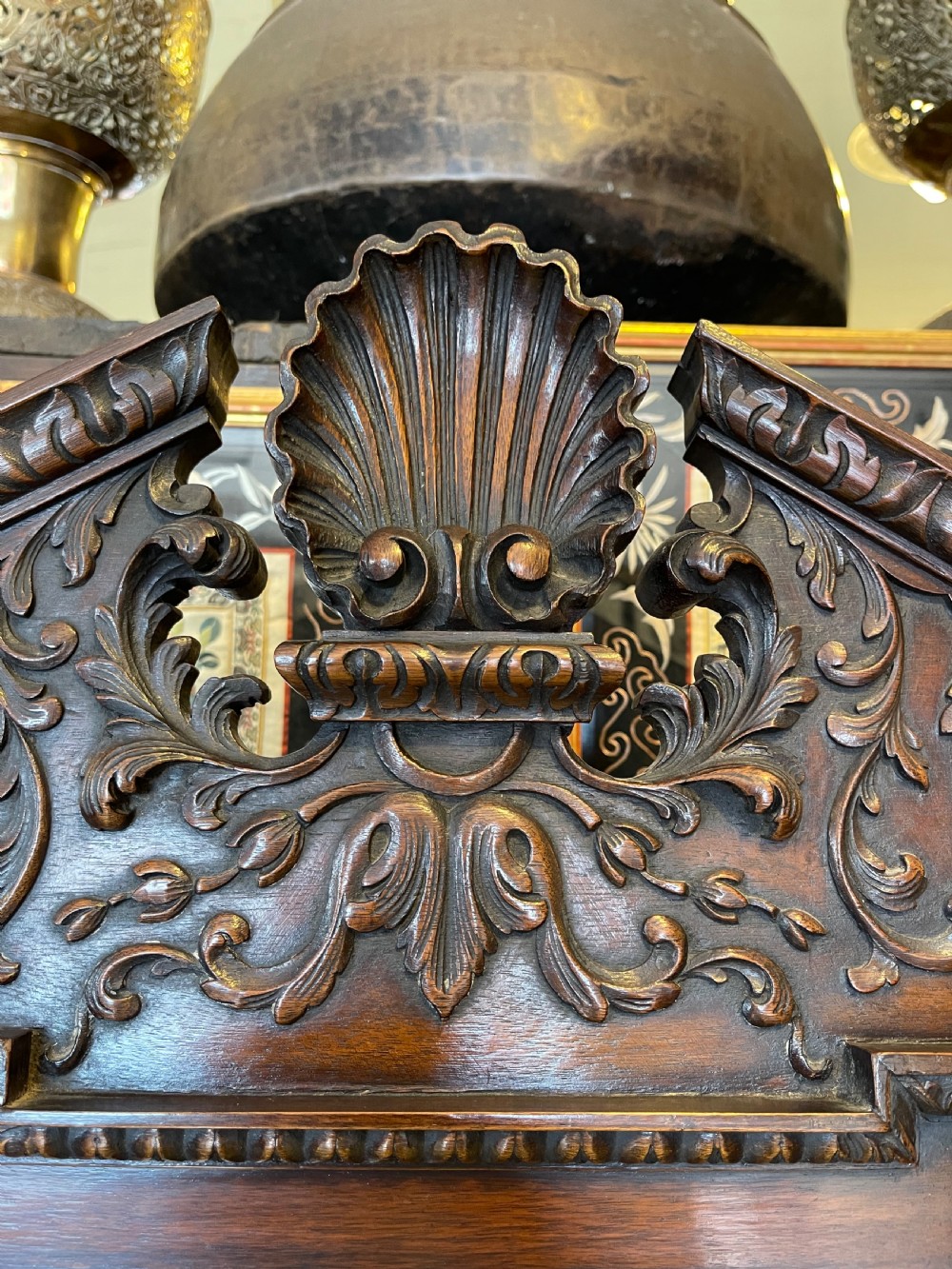 Georgian style mahogany mirror  View II