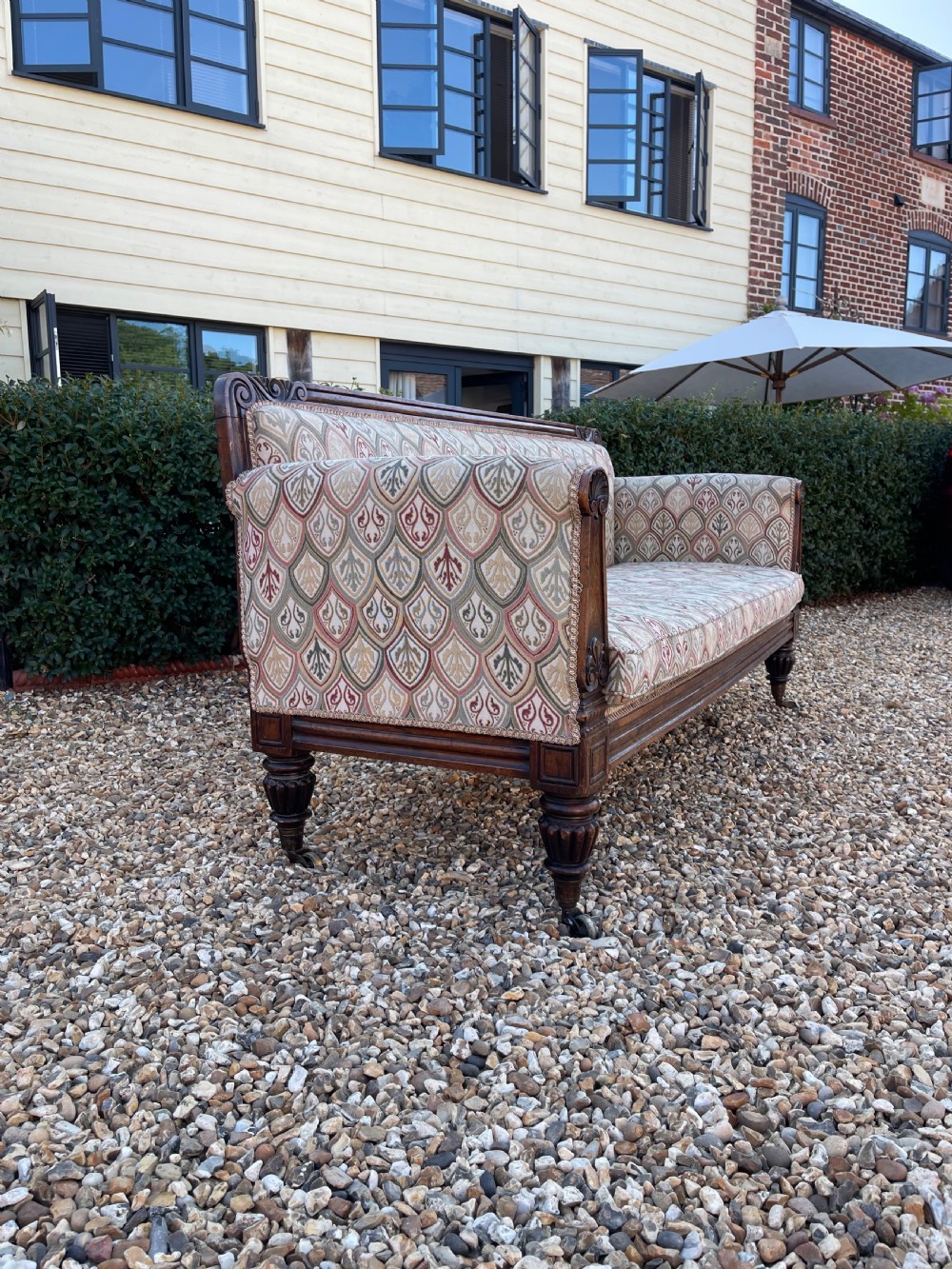Nineteenth century simulated rosewood sofa View IX