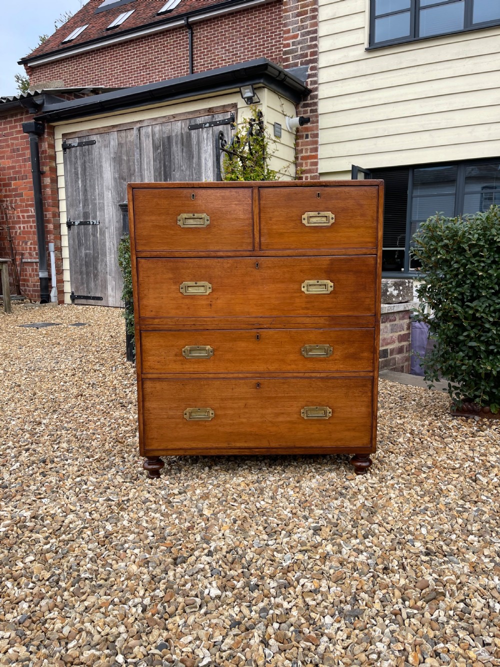 Nineteenth Century mahogany military chest 