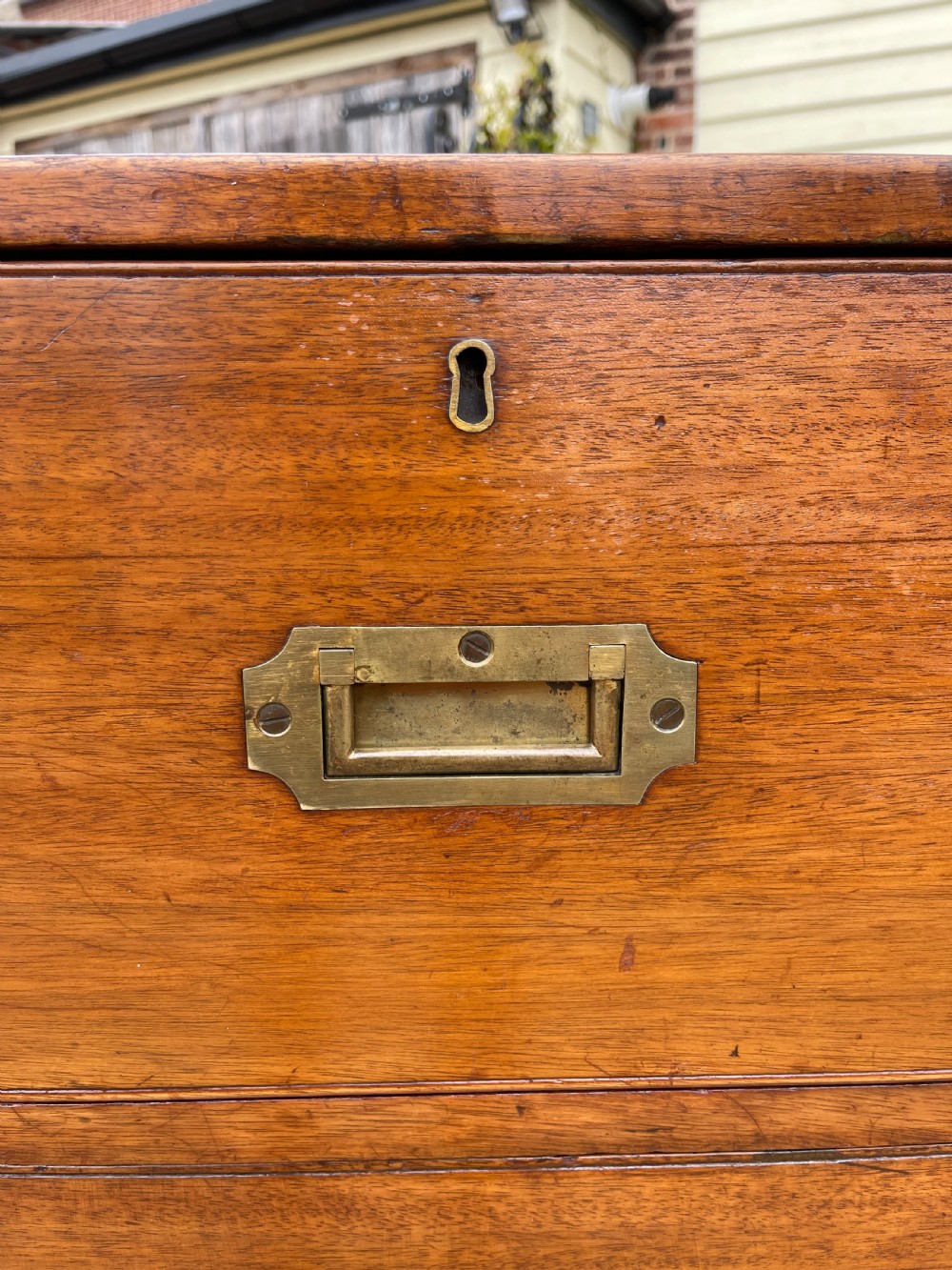 Nineteenth Century mahogany military chest  View VIII