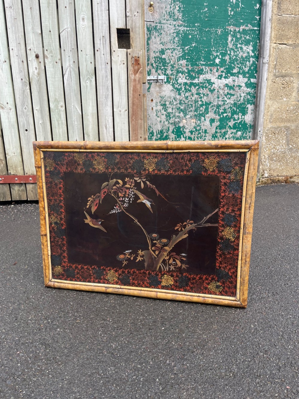 Victorian lacquered bamboo table  View III