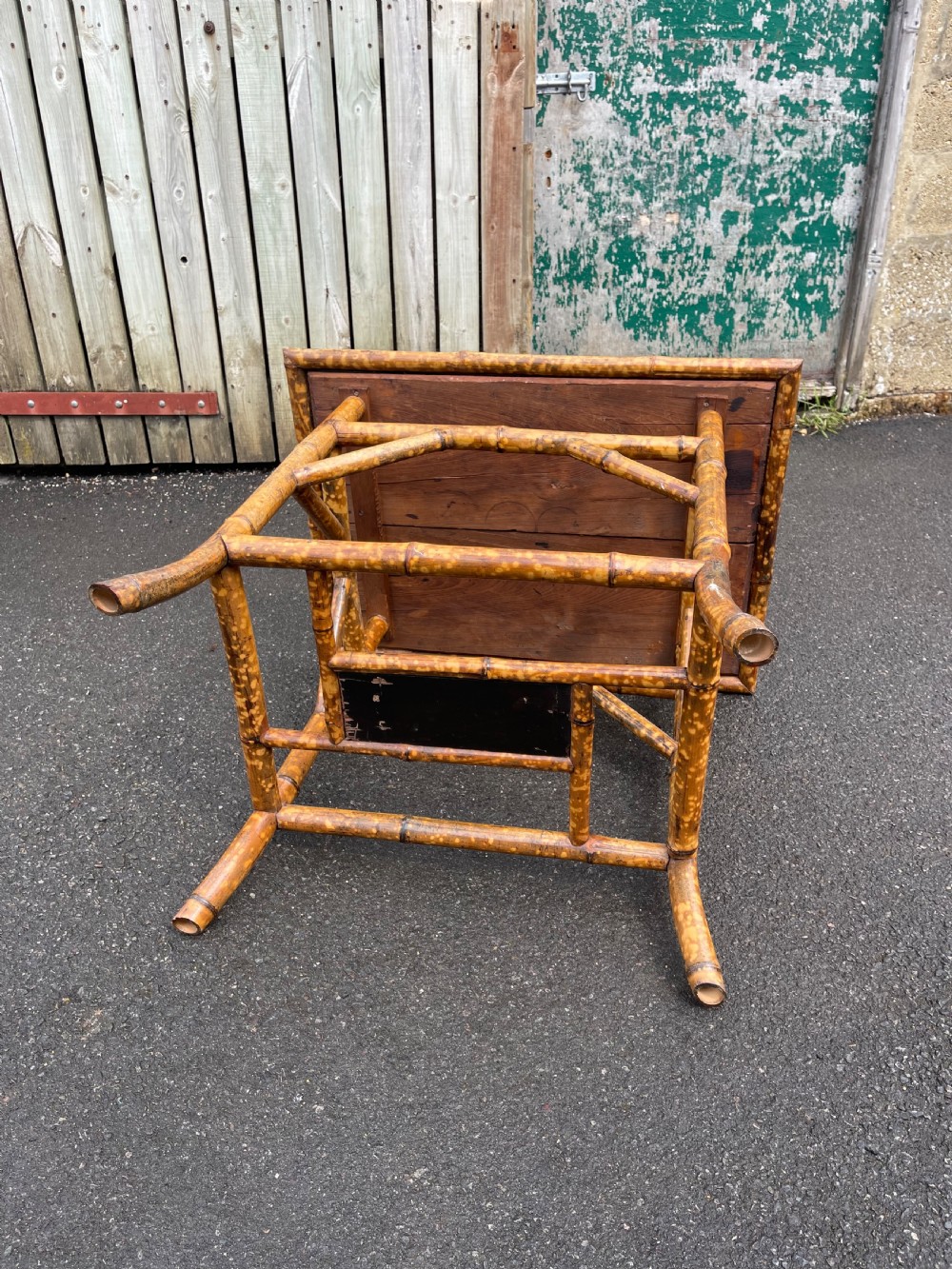 Victorian lacquered bamboo table  View IV