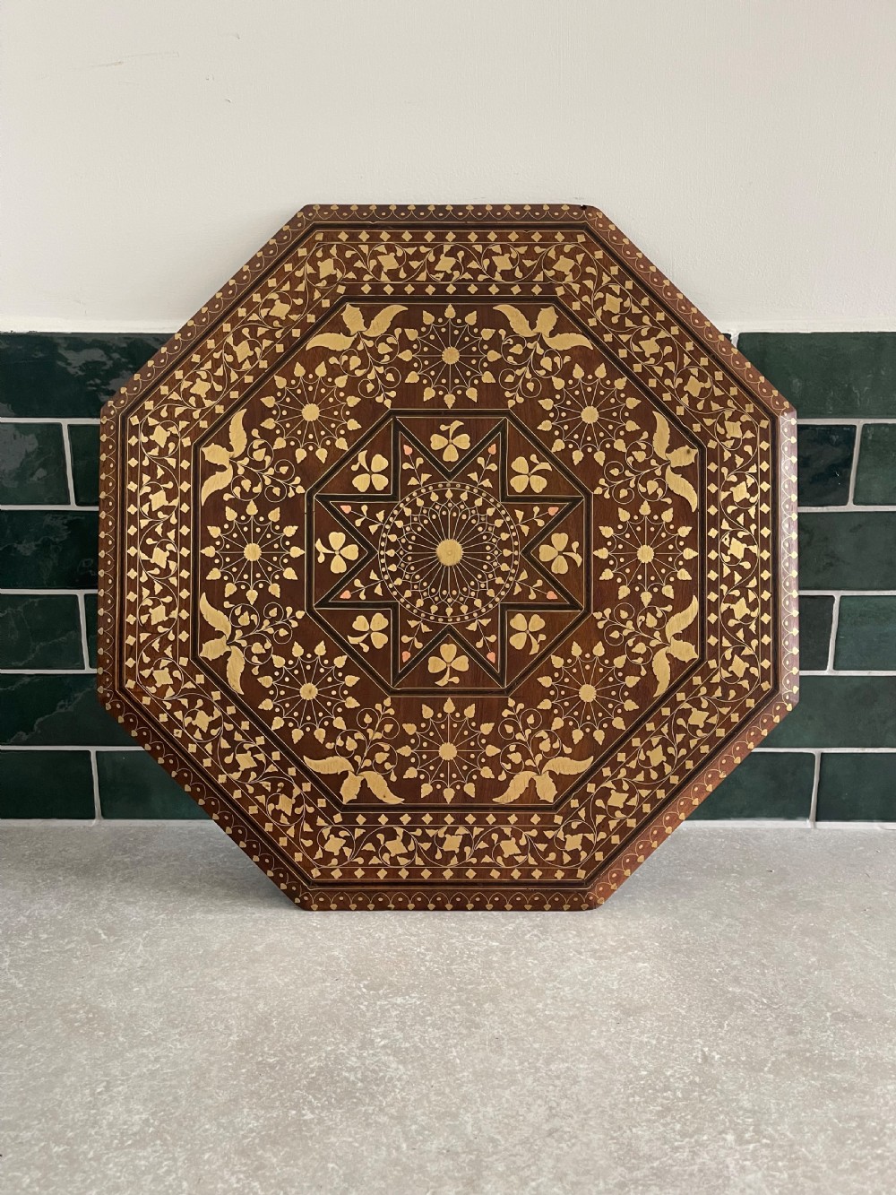 Brass inlaid Hoshiarpur table  View II