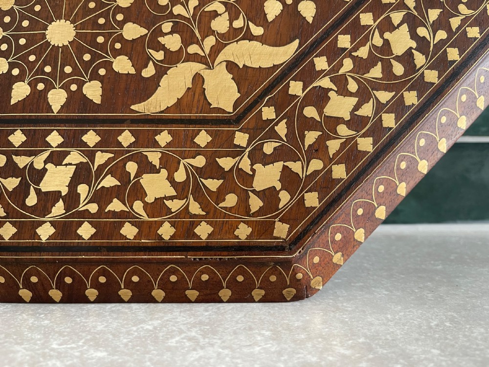 Brass inlaid Hoshiarpur table  View V