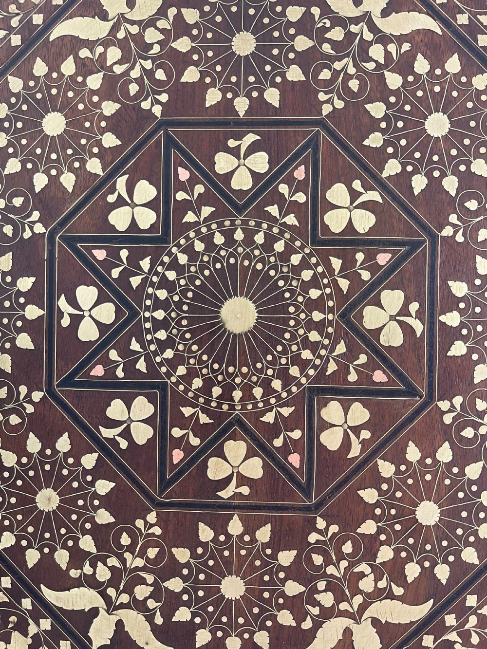 Brass inlaid Hoshiarpur table  View X