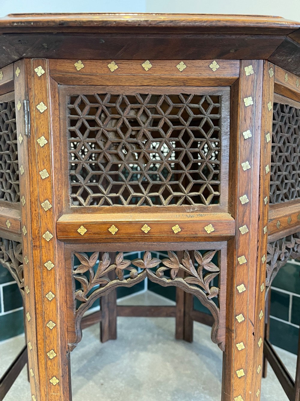 Brass inlaid Hoshiarpur table  View VI
