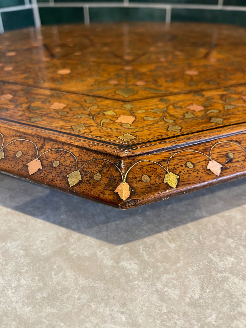 Brass inlaid Hoshiarpur table  View VII
