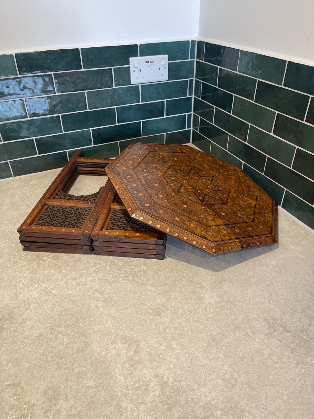 Brass inlaid Hoshiarpur table  View VIII