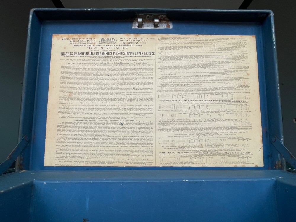 Milners’ patent fire resisting safe  View V