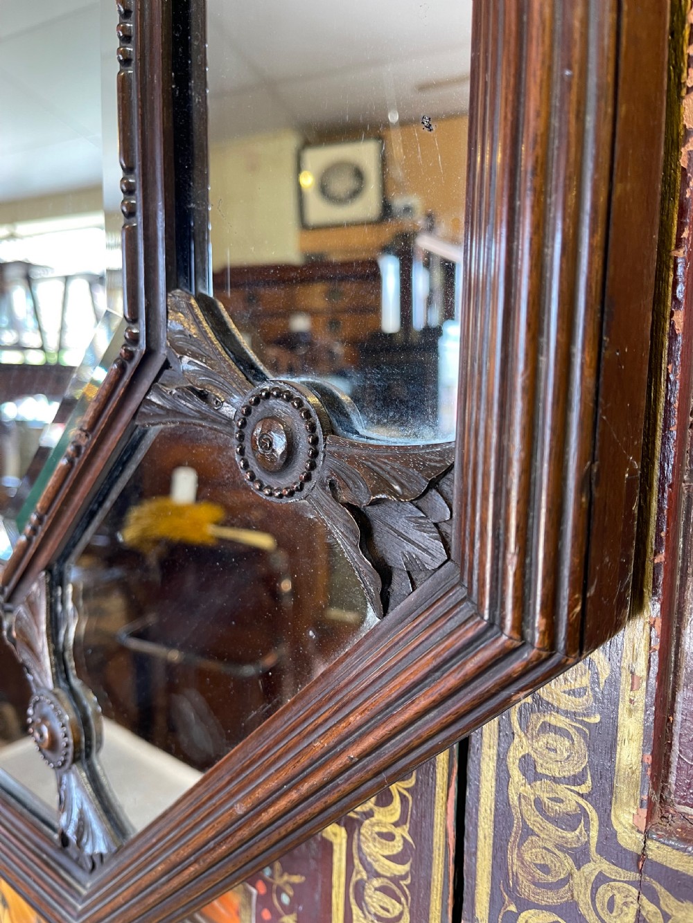Nineteenth Century mahogany margin mirror  View IV