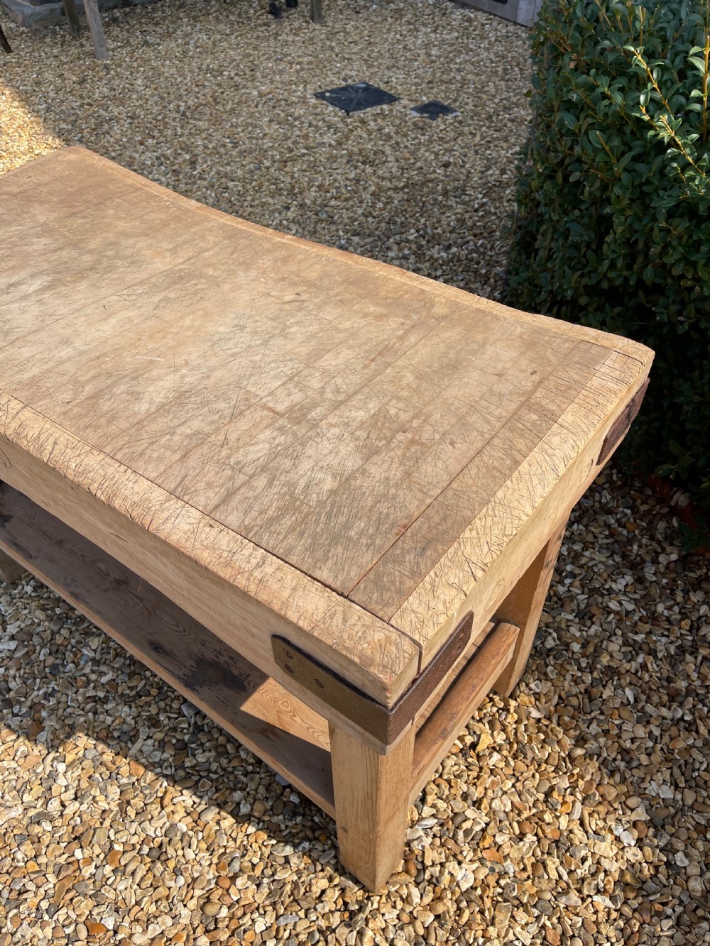 Antique butchers block  View II