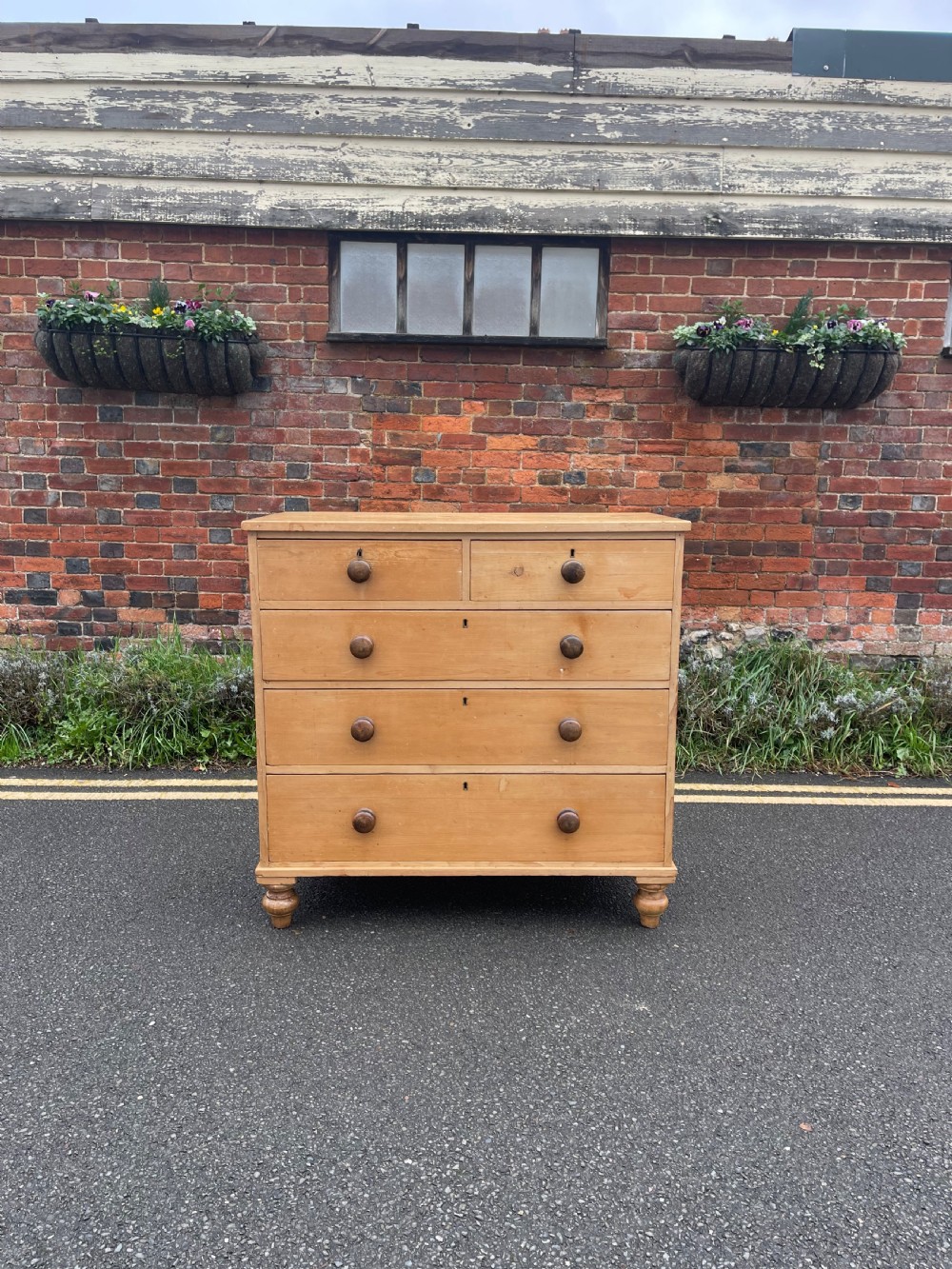 Victorian pine chest 