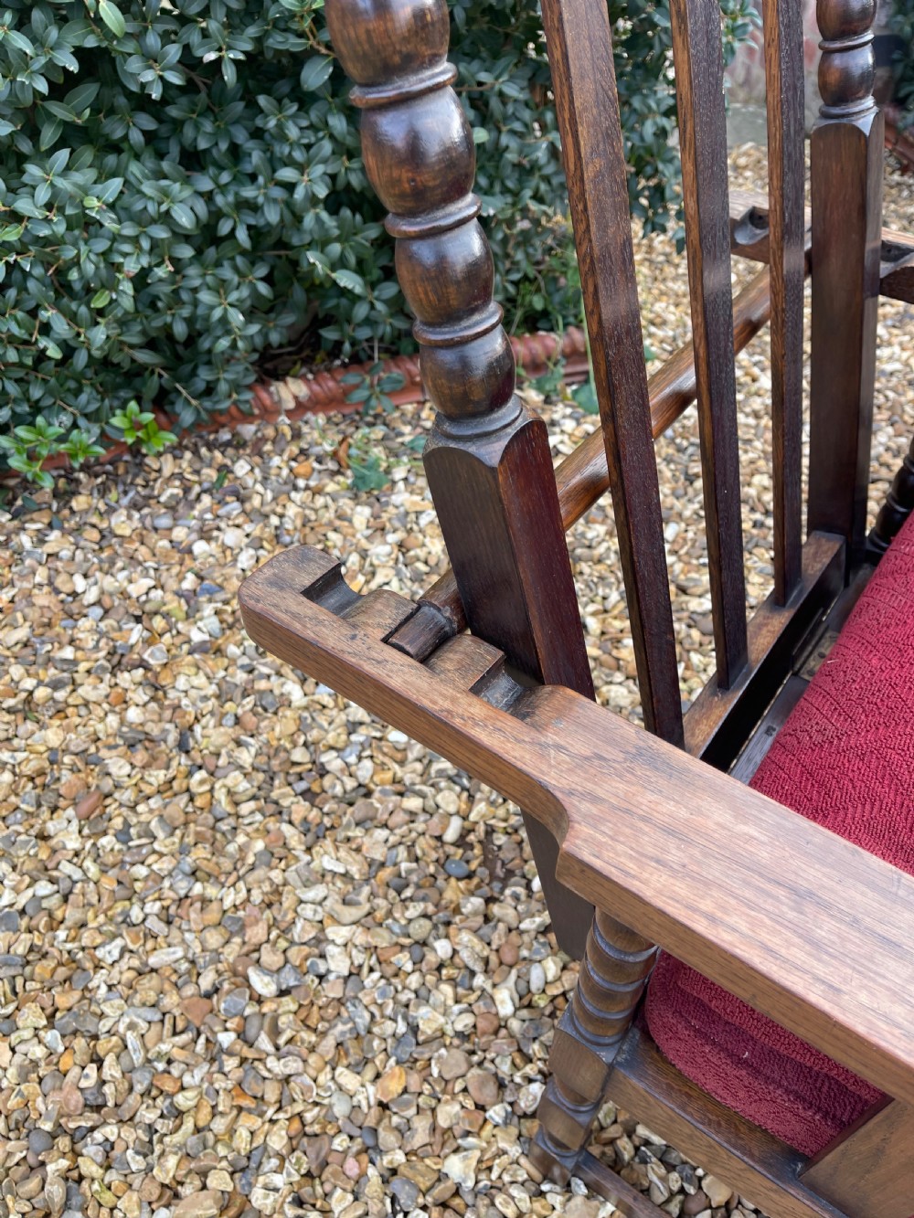 Pair of oak reclining armchairs  View II